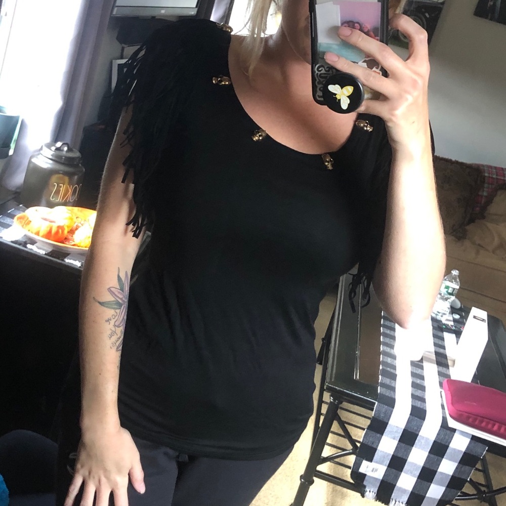 Skull & Fringe Top